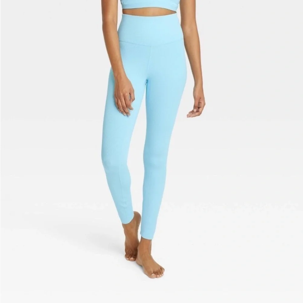 Women's Ultra High-Rise Rib Leggings - All in Motion™ blue new - Picture 2 of 6